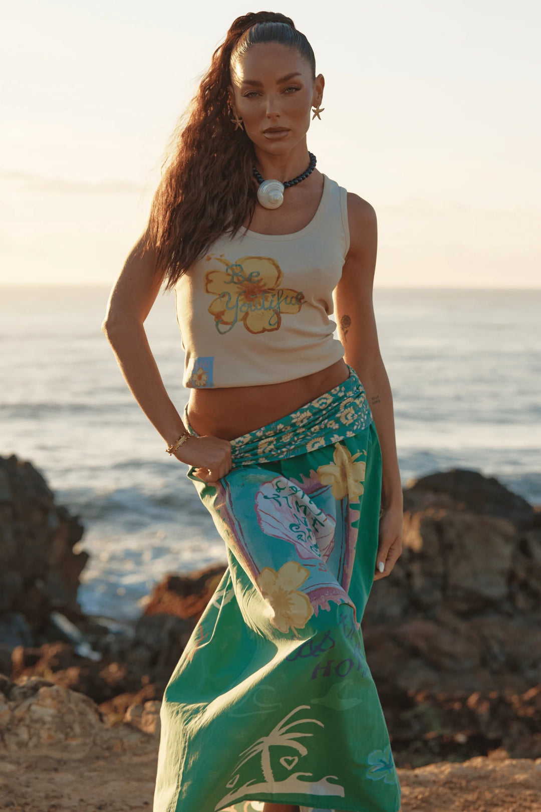 Sabbi Be - Youtiful Tank - Cream - Meadow Collectivetank top