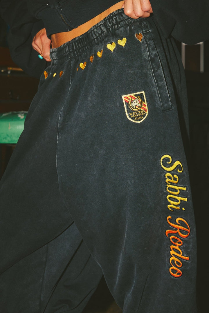 Sabbi Be - Youtiful Wide Leg Sweatpants - Black - Meadow Collectivesweatpants