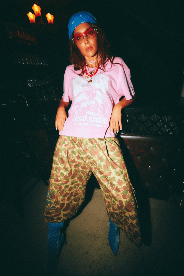 DJ Cat Tee - Pink