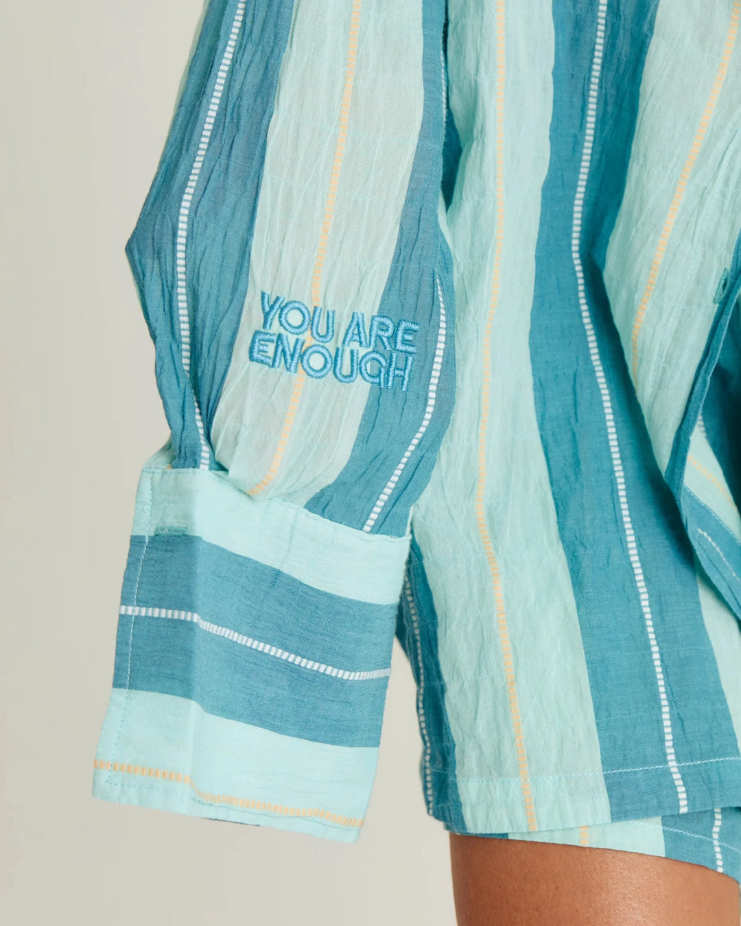 Sabbi Don Julio Shirt - Pop Stripe Blue - Meadow Collectivelinen shirt