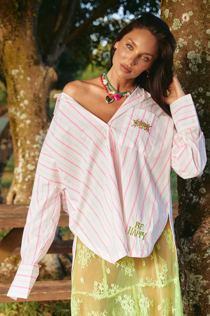 Sabbi Don Julio Shirt - You Are Enough - Pink - Meadow Collectivebutton down shirt