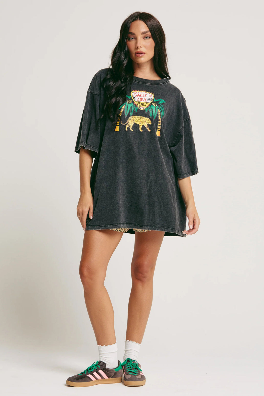Sabbi Elephant Safari Tee - Black - Meadow Collectiveoversized tee