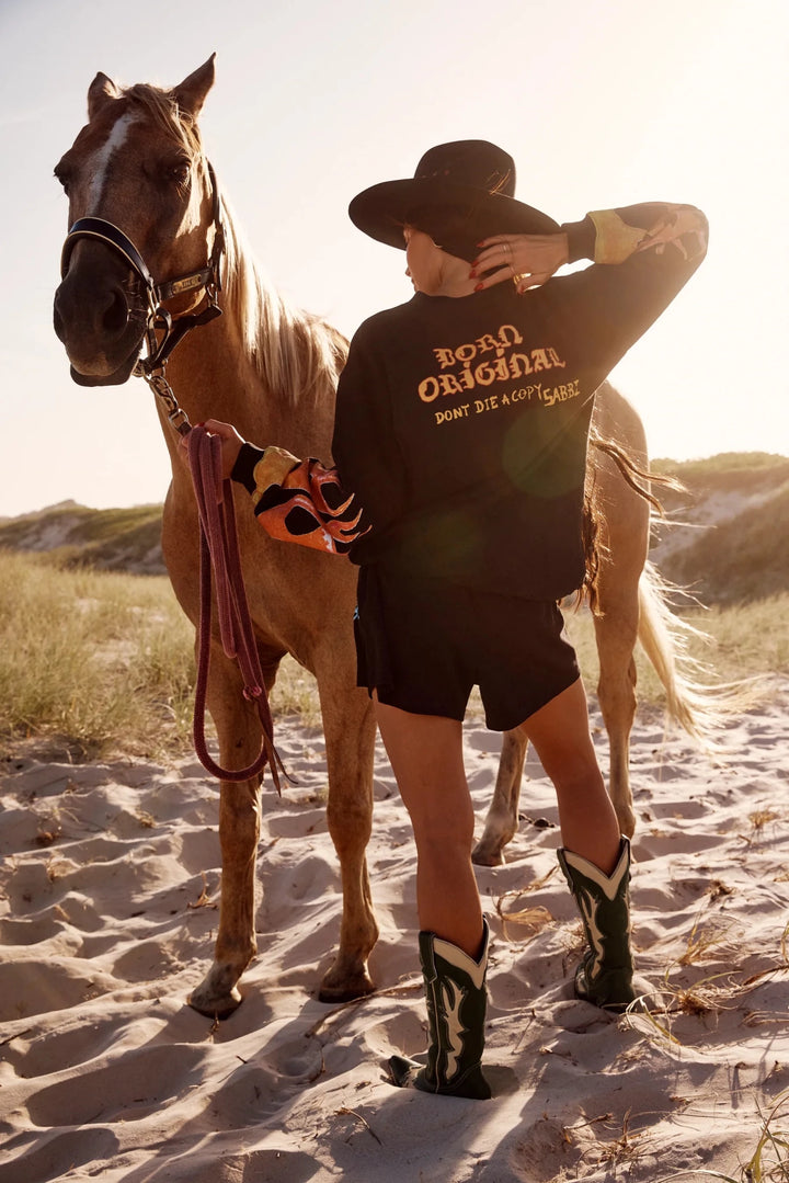 Sabbi Flaming Cowboy Chido Shorts Black - Meadow CollectiveShorts