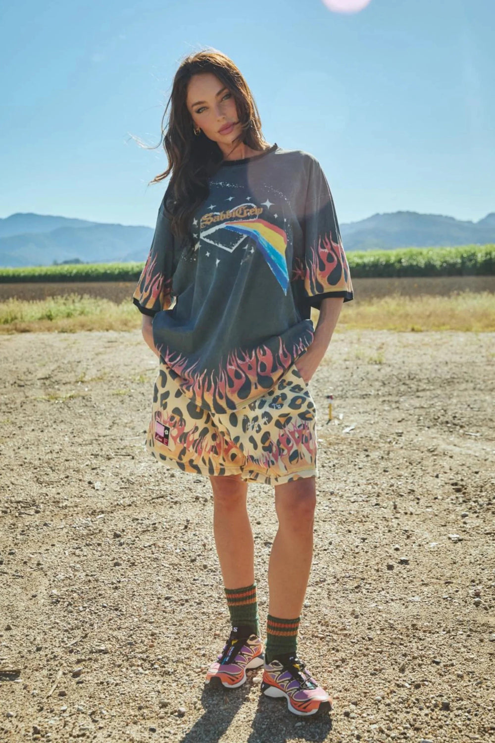 Sabbi Flaming Leopard Shorts - Meadow Collectiveshorts