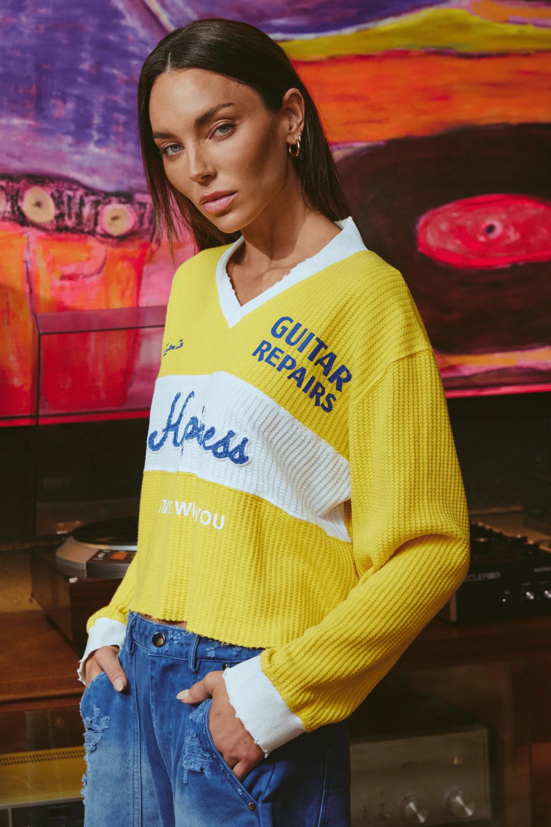 Sabbi Happiness top - Gold - Meadow Collectivelong sleeve tee
