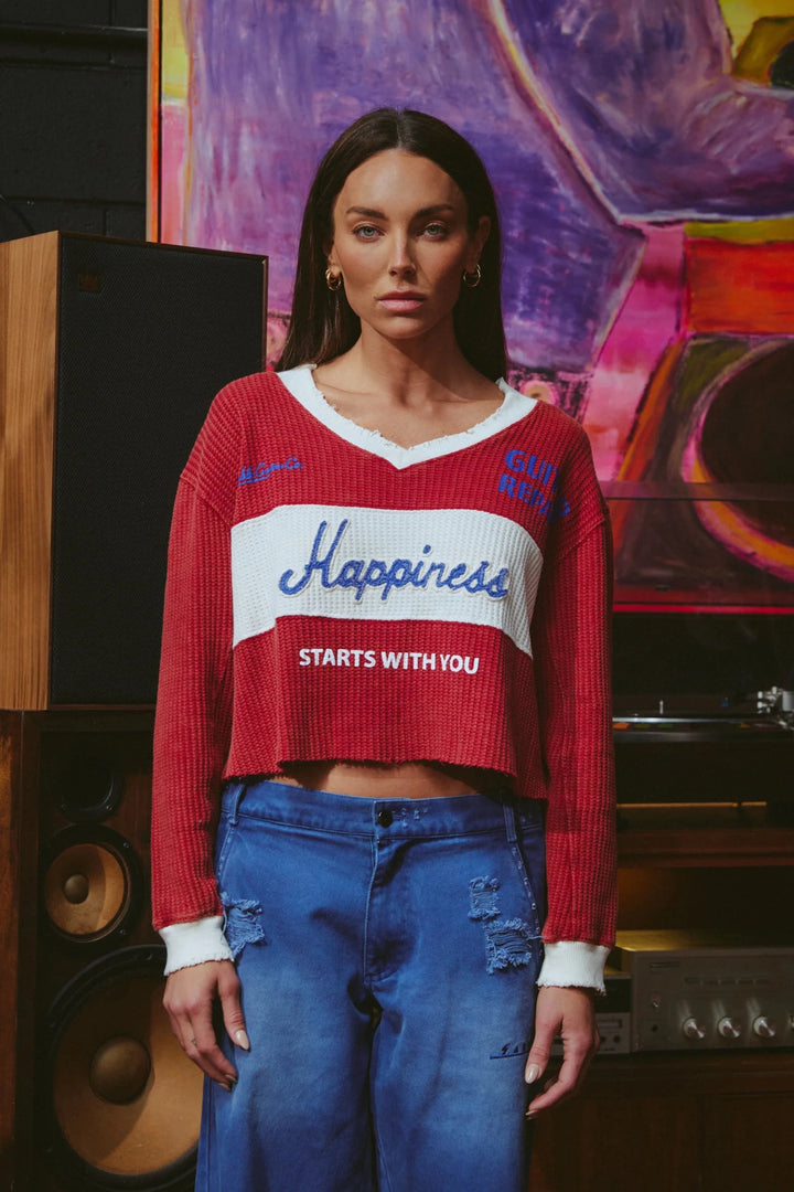 Sabbi Happiness Top - Maroon - Meadow Collectivelong sleeve tee