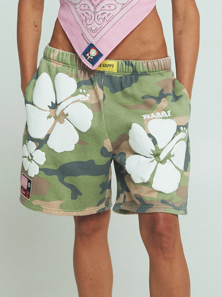 Sabbi Happy Hibiscus Shorts - Camo - Meadow CollectiveShorts