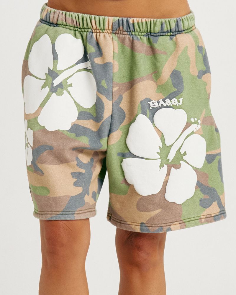 Sabbi Happy Hibiscus Shorts - Camo - Meadow CollectiveShorts