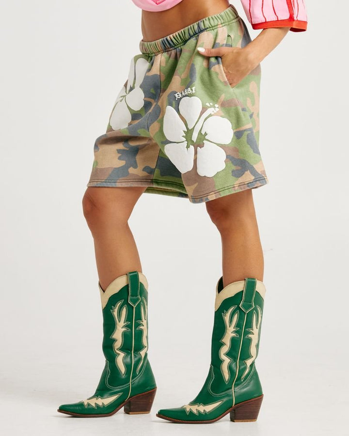 Sabbi Happy Hibiscus Shorts - Camo - Meadow CollectiveShorts