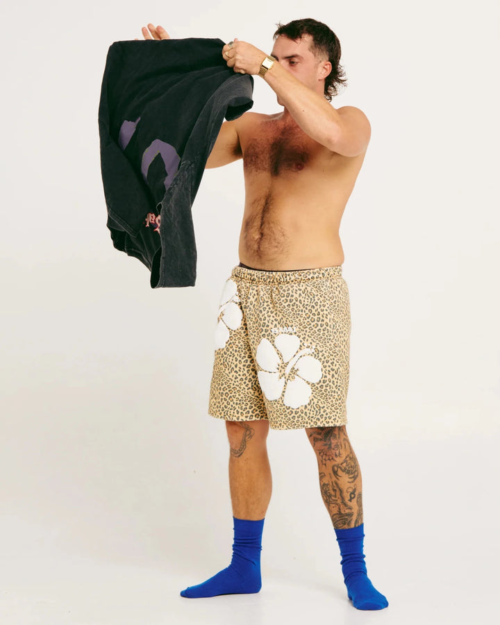 Sabbi Happy Hibiscus Shorts - leopard - Meadow CollectiveShorts