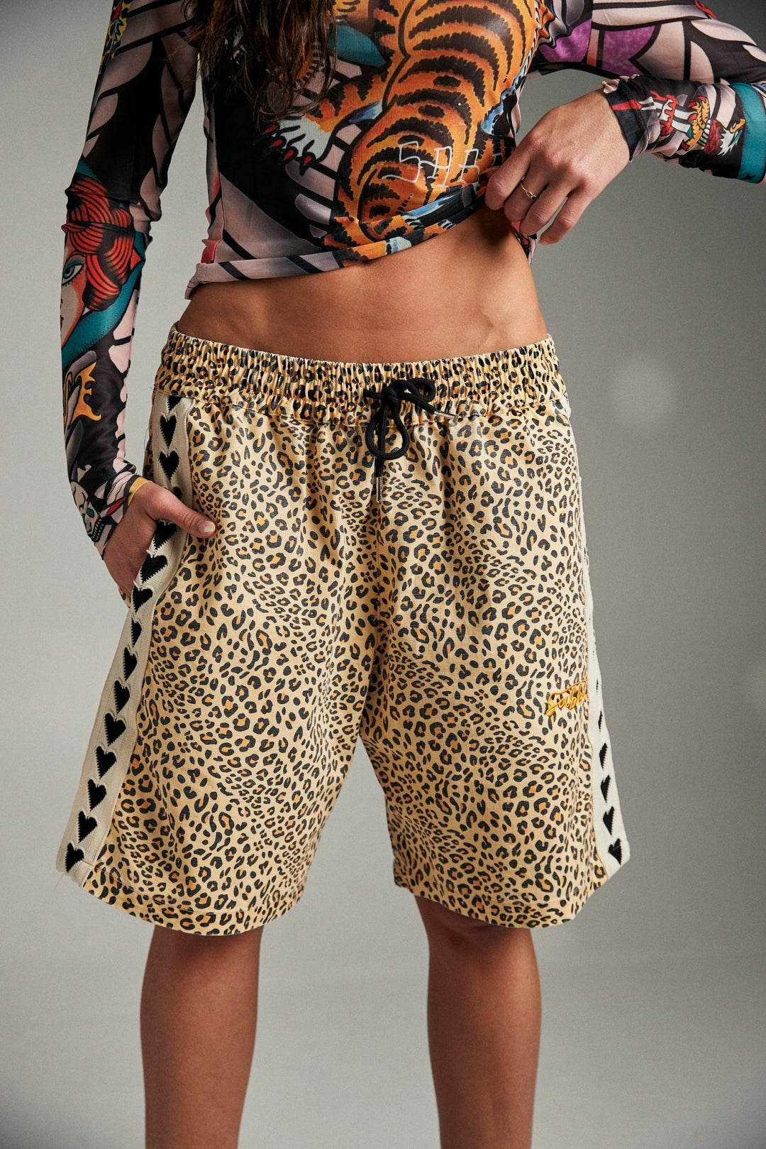 Sabbi Heart Breaker Jorts - Leopard Print - Meadow CollectiveShorts