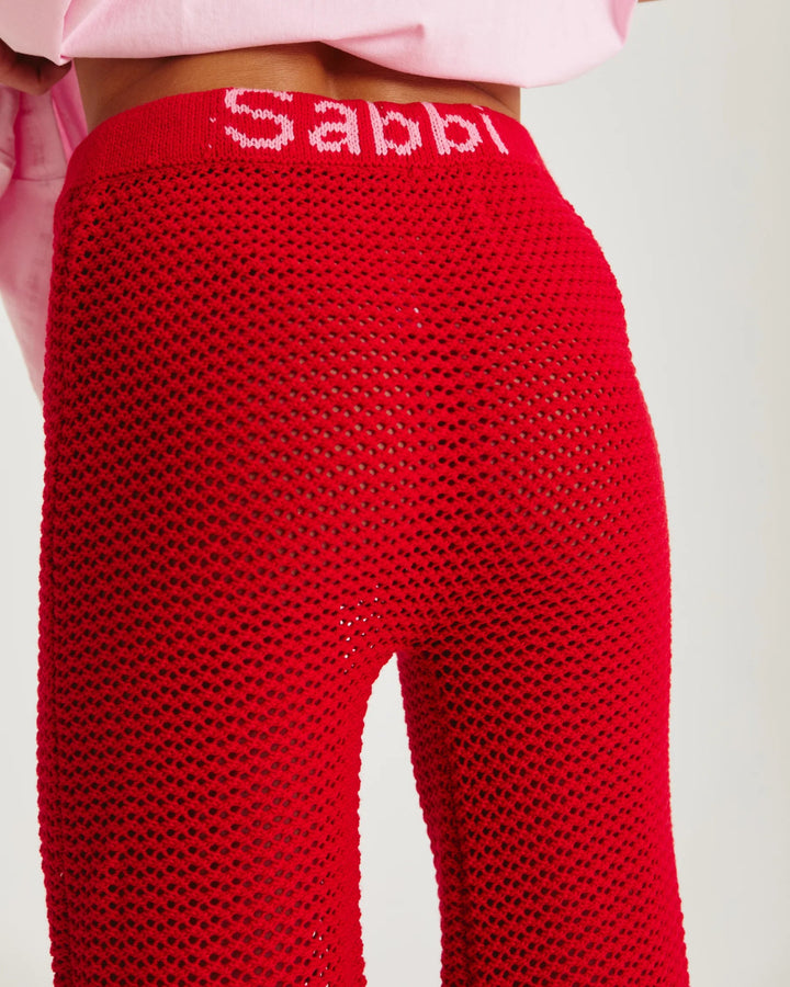 Sabbi Knit Beach Pants - Red - Meadow Collectiveknit pants