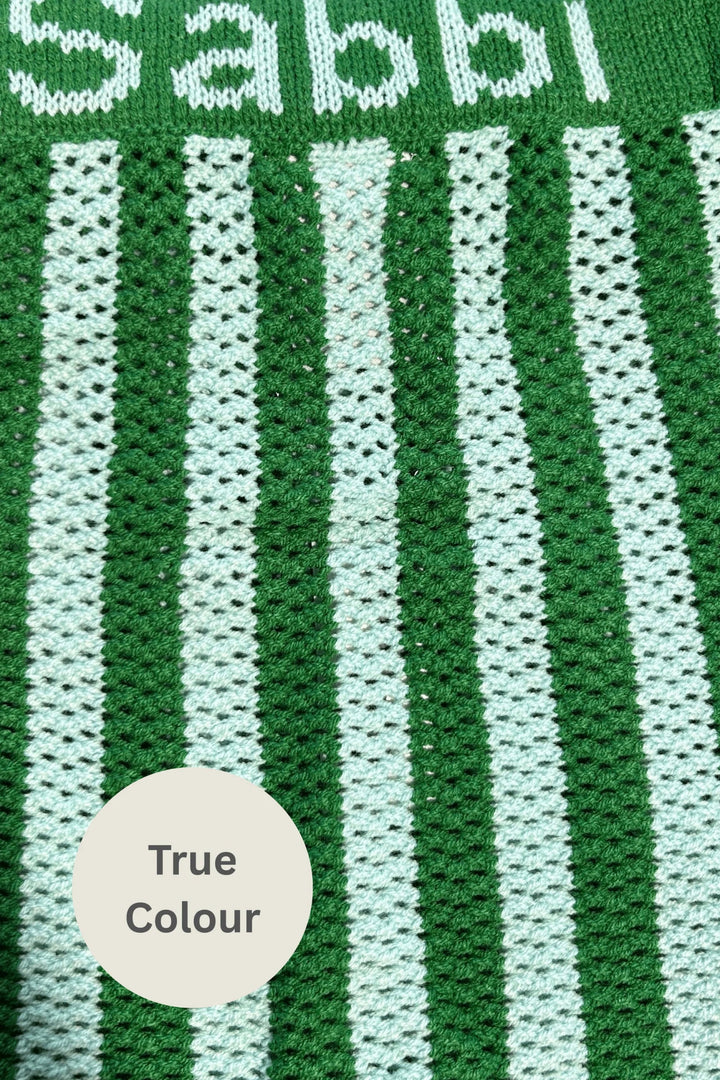 Sabbi Knit Stripe Beach Pants - Green Stripe - Meadow Collectiveknit pants