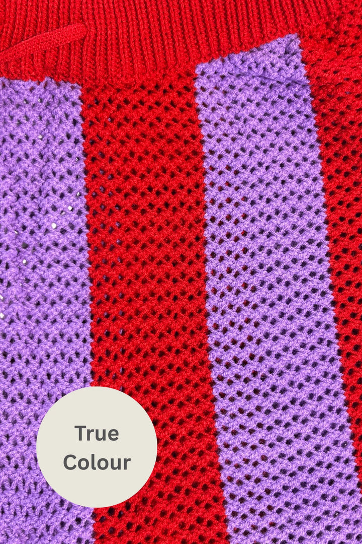 Sabbi Knit Stripe Beach Pants - Purple Stripe - Meadow Collectiveknit pants