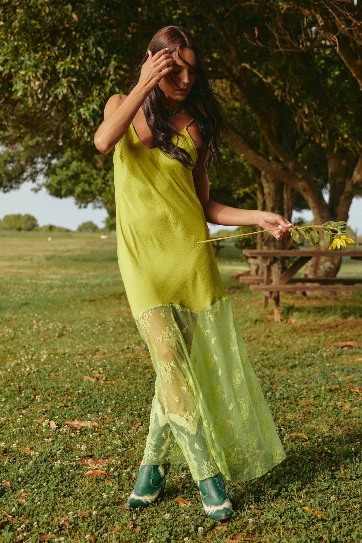 chartreuse maxi dress Sabbi Lace Maxi Dress- Chartreuse – Meadow Collective