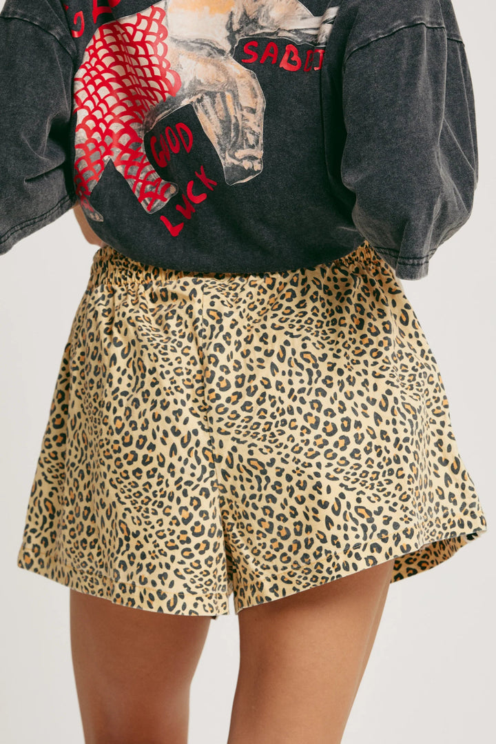 Sabbi Leopard Drill Mini Shorts - Meadow CollectiveShorts