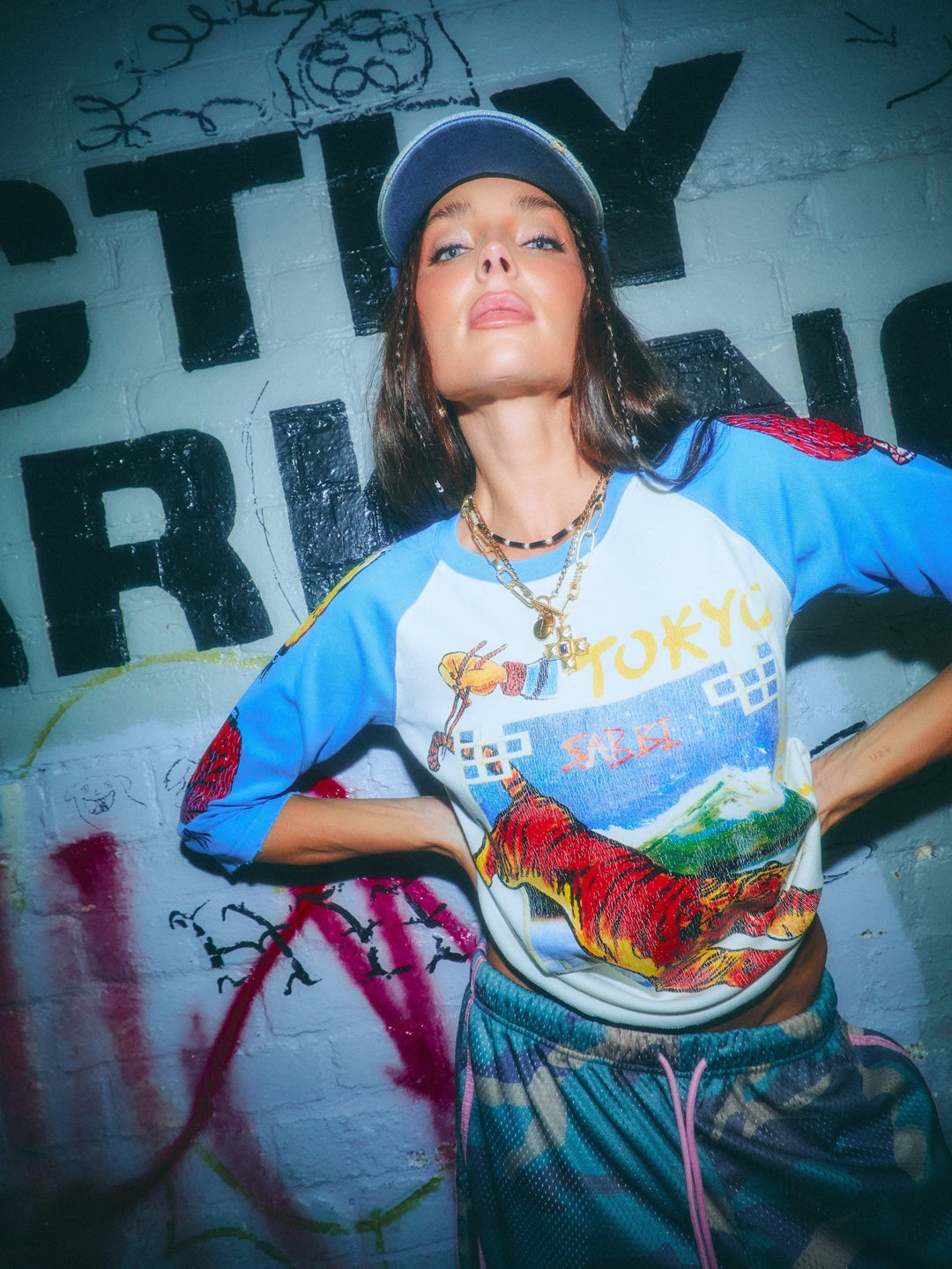 Lucky 3/4 Sleeve Top - Royal