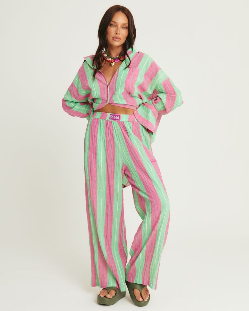 Sabbi Mexicola Pant - Pop Stripe Green - Meadow CollectivePants