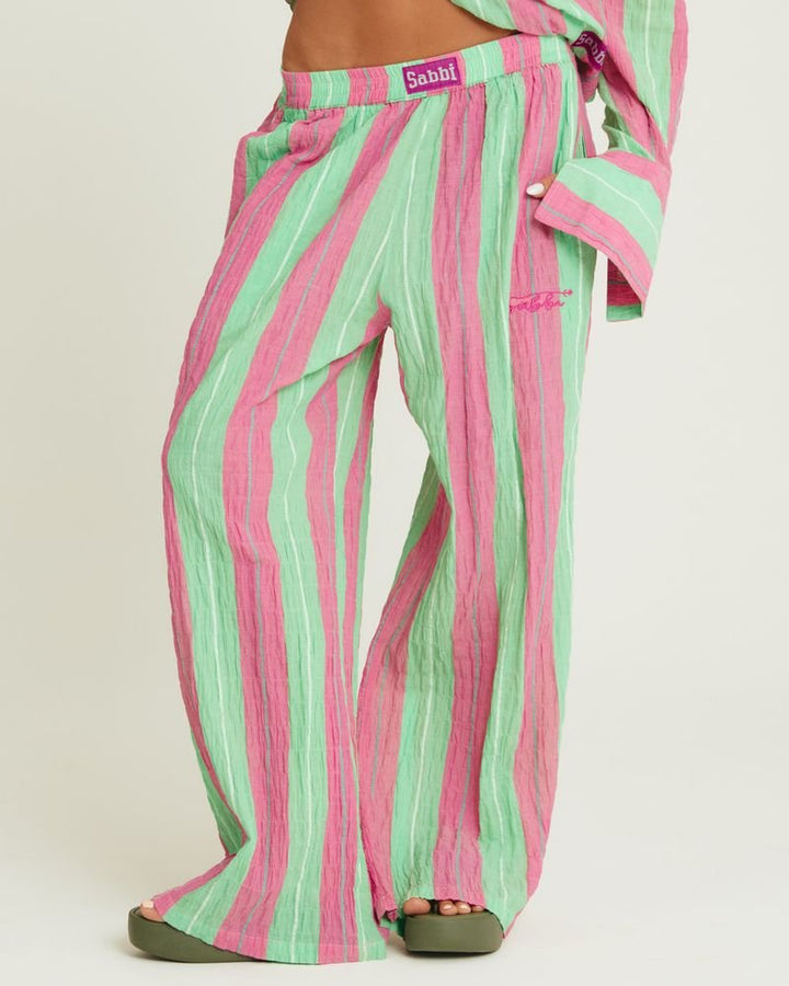Sabbi Mexicola Pant - Pop Stripe Green - Meadow CollectivePants