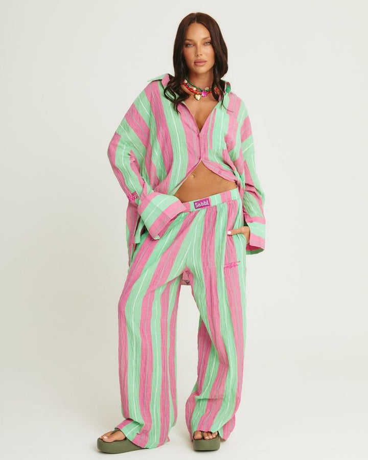Sabbi Mexicola Pant - Pop Stripe Green - Meadow CollectivePants