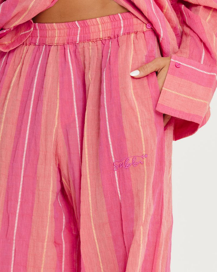 Sabbi Mexicola Pant - Pop Stripe Peach - Meadow CollectivePants