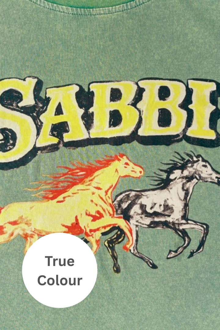 Sabbi Neigh Sayer Long Sleeve Tee - Green - Meadow Collectivelong sleeve tee