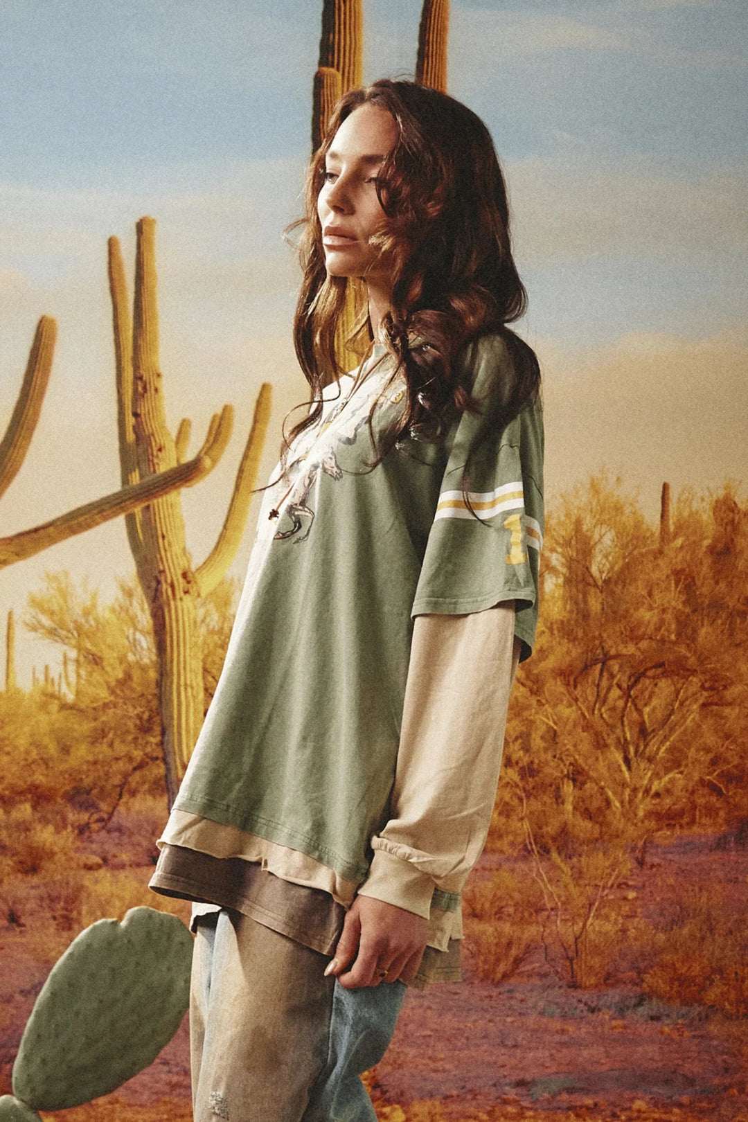 Sabbi Neigh Sayer Long Sleeve Tee - Green - Meadow Collectivelong sleeve tee