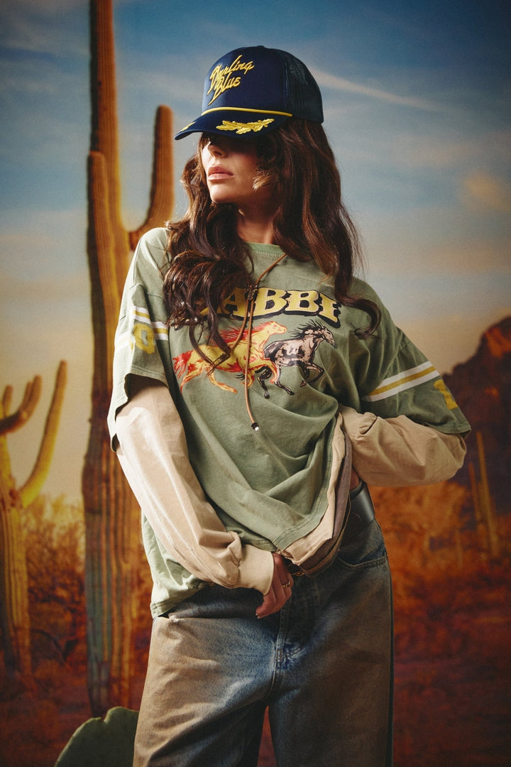 Sabbi Neigh Sayer Long Sleeve Tee - Green - Meadow Collectivelong sleeve tee
