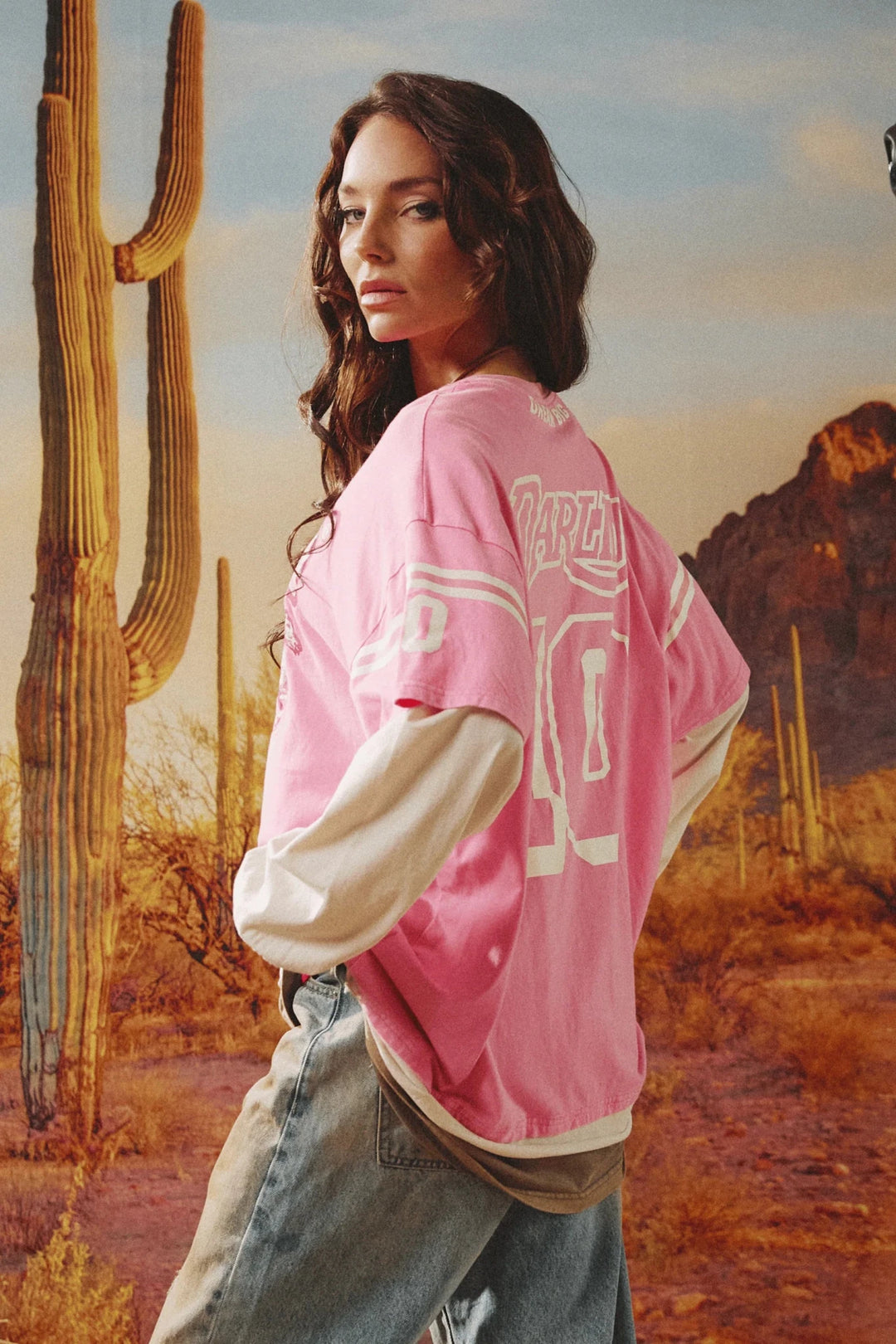 Sabbi Neigh Sayer Long Sleeve Tee - Pink - Meadow Collectivelong sleeve tee