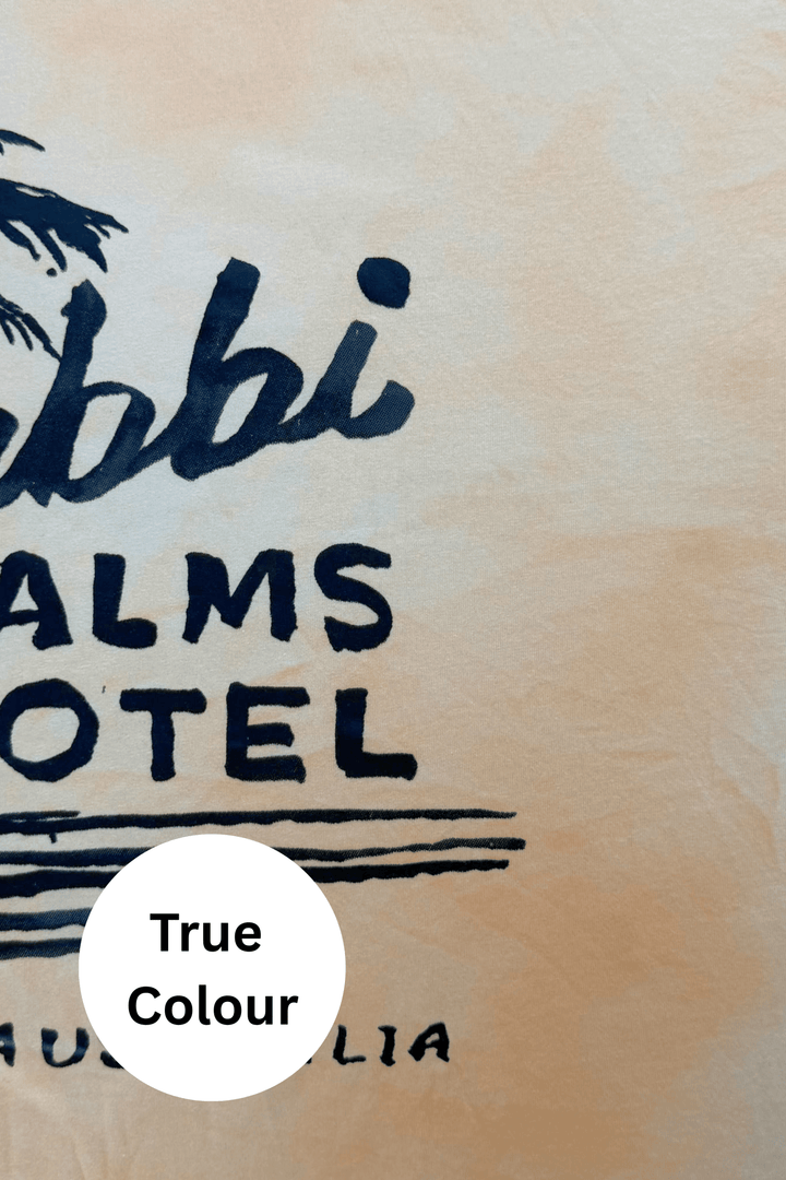 The Palms Hotel Long Sleeve Tee - Pastel Peach