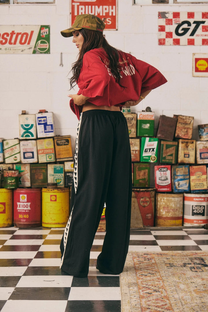 Sabbi Raving Hearts Pants - Black - Meadow Collectivetrack pants