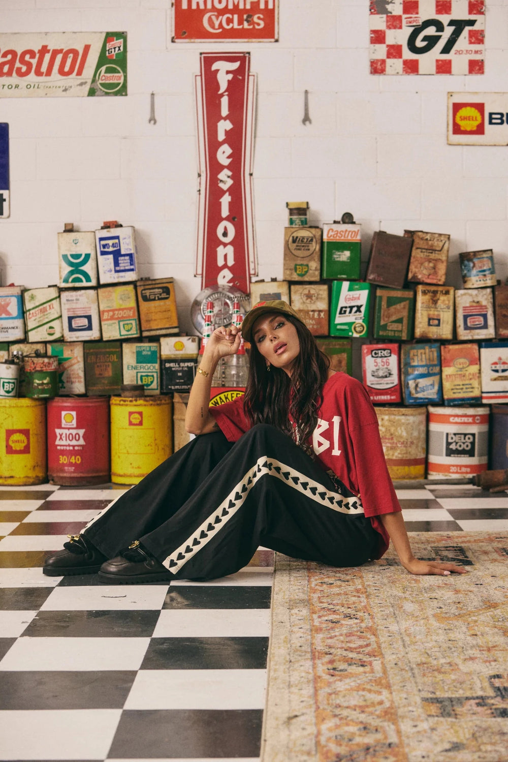 Sabbi Raving Hearts Pants - Black - Meadow Collectivetrack pants