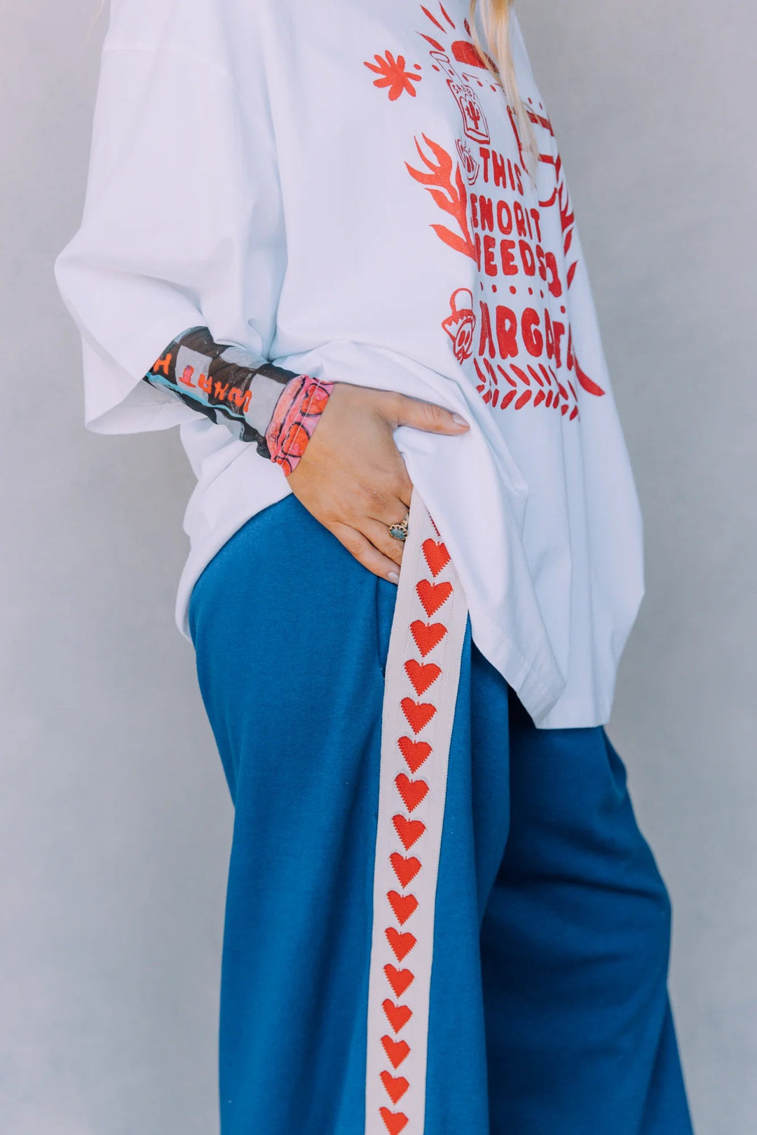Sabbi Raving Hearts Pants - Blue - Meadow CollectivePants