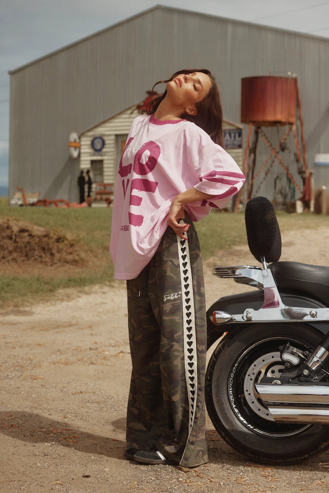 Sabbi Raving Hearts Pants - Camo - Meadow Collectivetrack pants