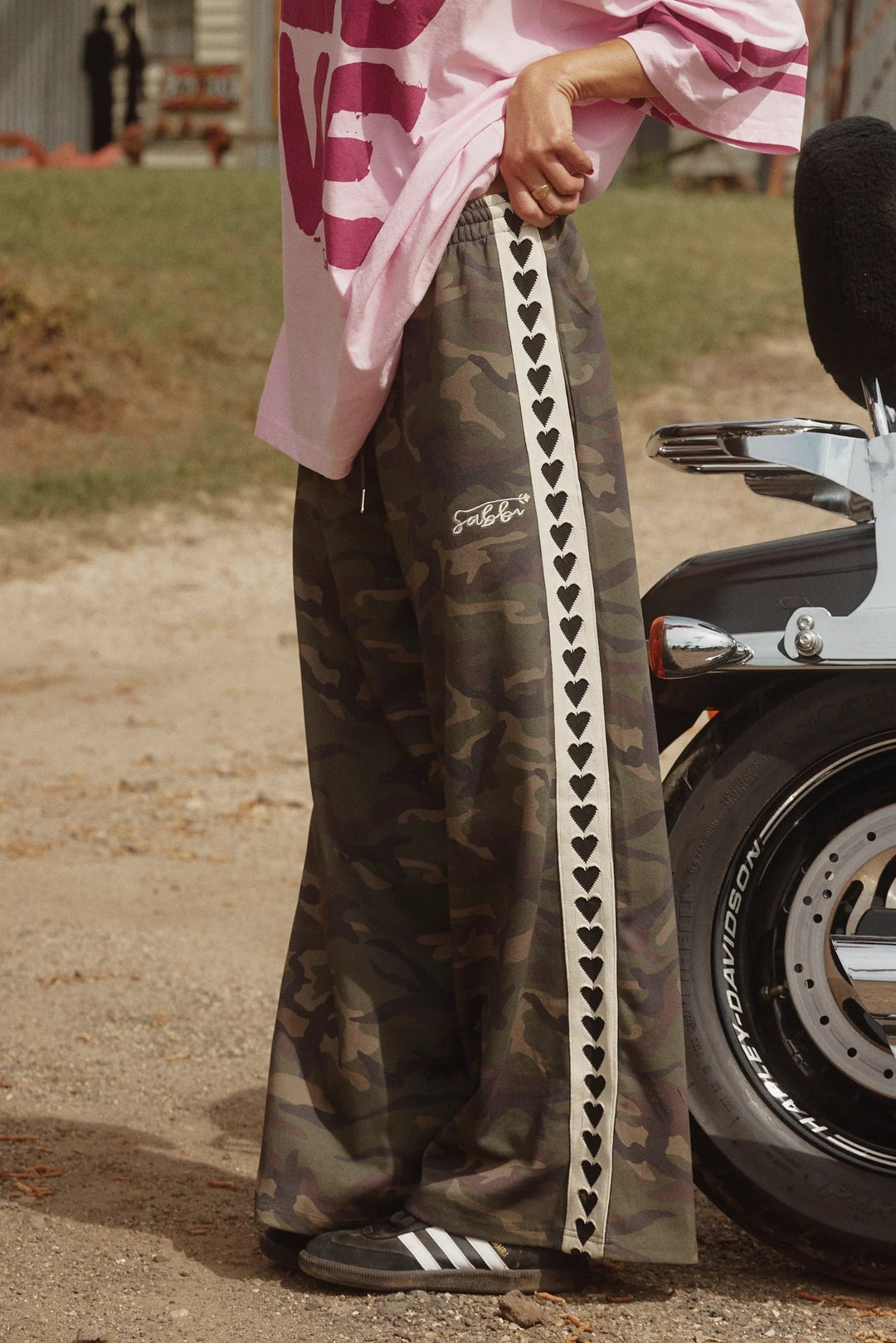 Sabbi Raving Hearts Pants - Camo - Meadow Collectivetrack pants