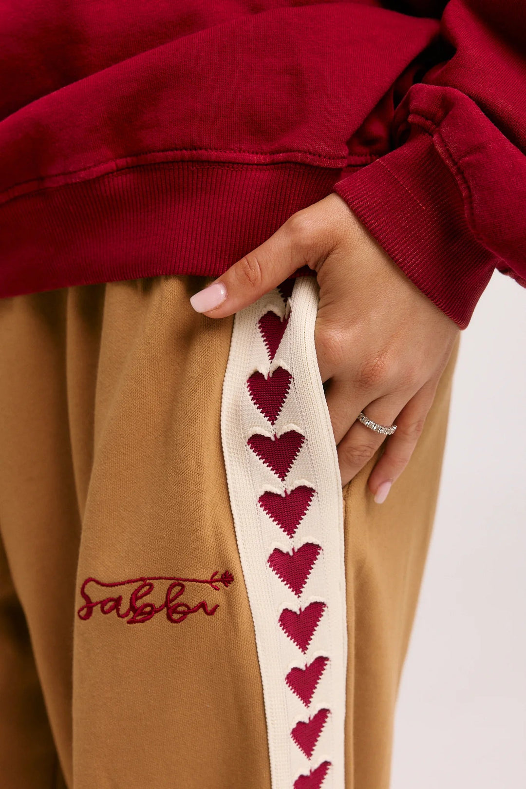 Sabbi Raving Hearts Pants - Caramel - Meadow Collectivesweatpants