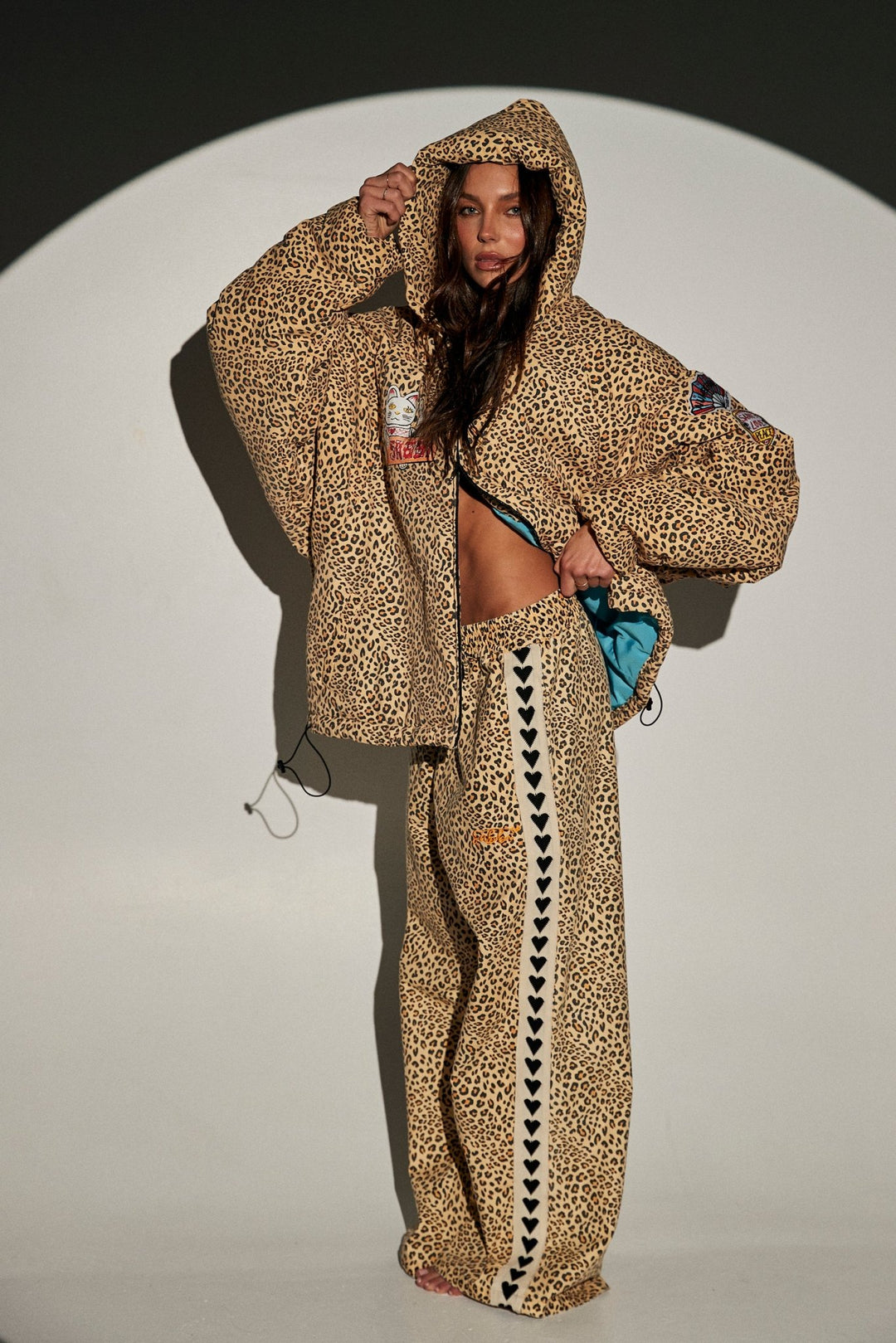 Sabbi Raving Hearts Pants - Drill Leopard - Meadow CollectivePants