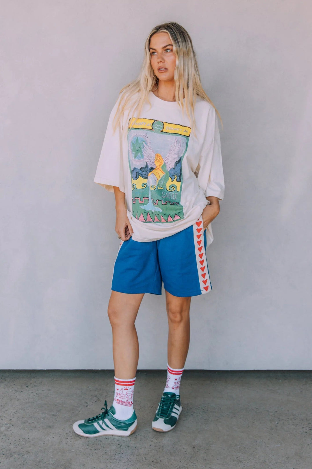 Sabbi Raving Hearts Shorts - Blue - Meadow CollectiveShorts