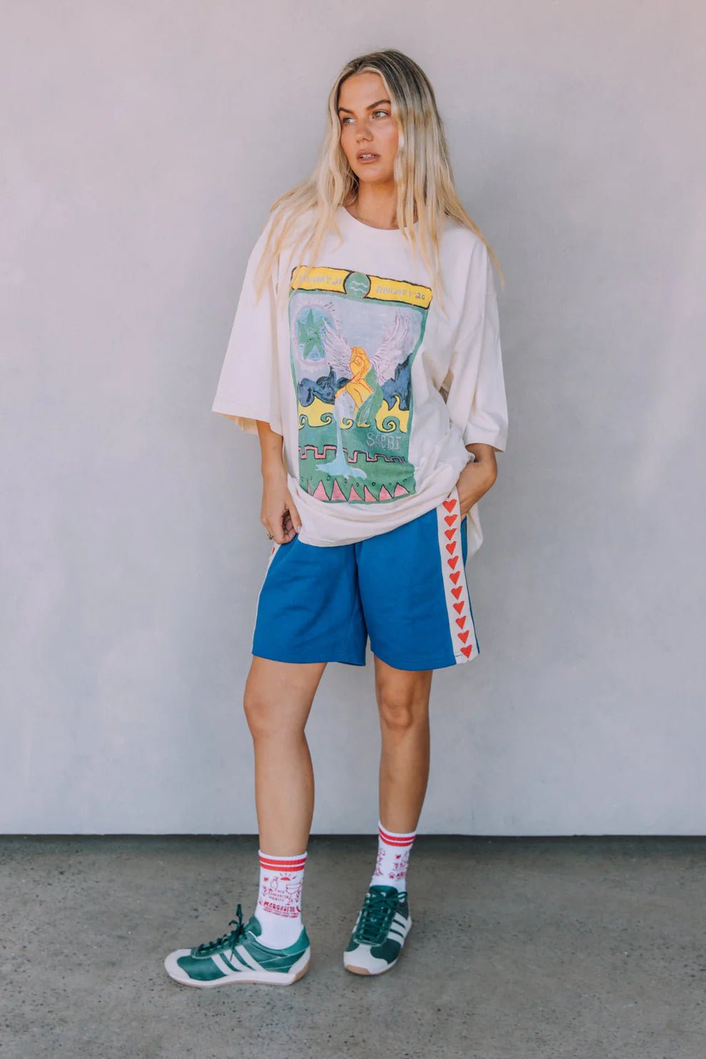Sabbi Raving Hearts Shorts - Blue - Meadow CollectiveShorts