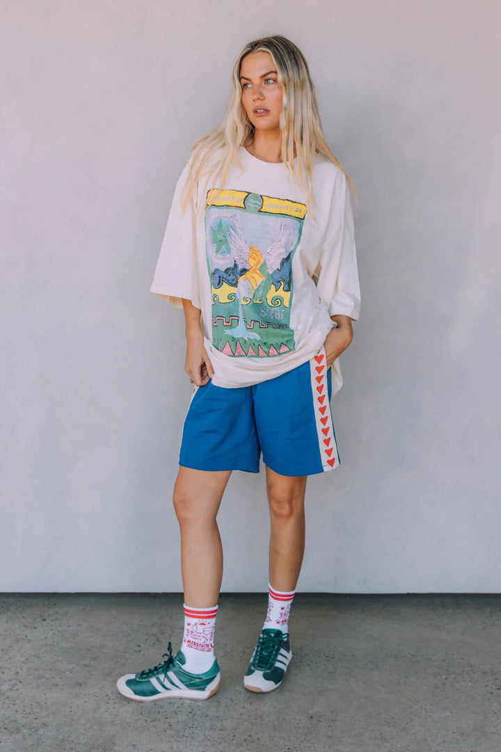 Sabbi Raving Hearts Shorts - Blue - Meadow CollectiveShorts