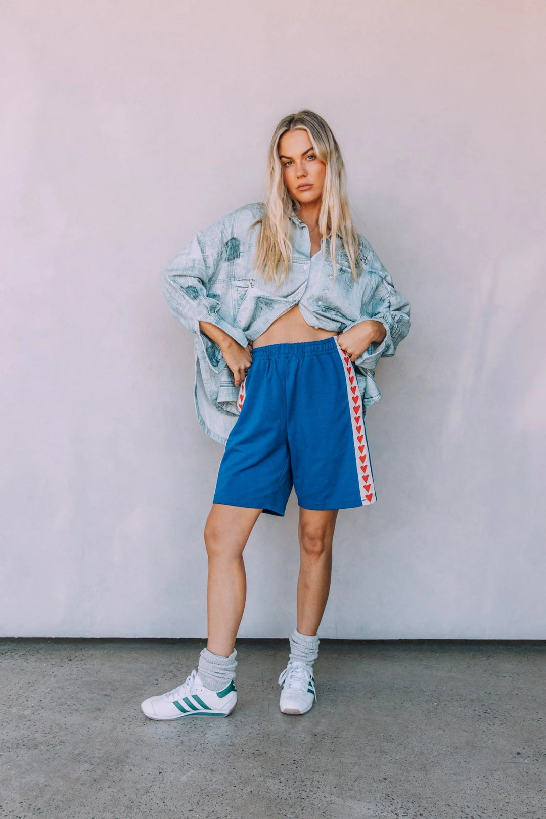 Sabbi Raving Hearts Shorts - Blue - Meadow CollectiveShorts
