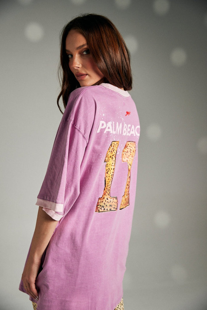 Sabbi Run Club Tee - Pink - Meadow Collectiveoversized tee