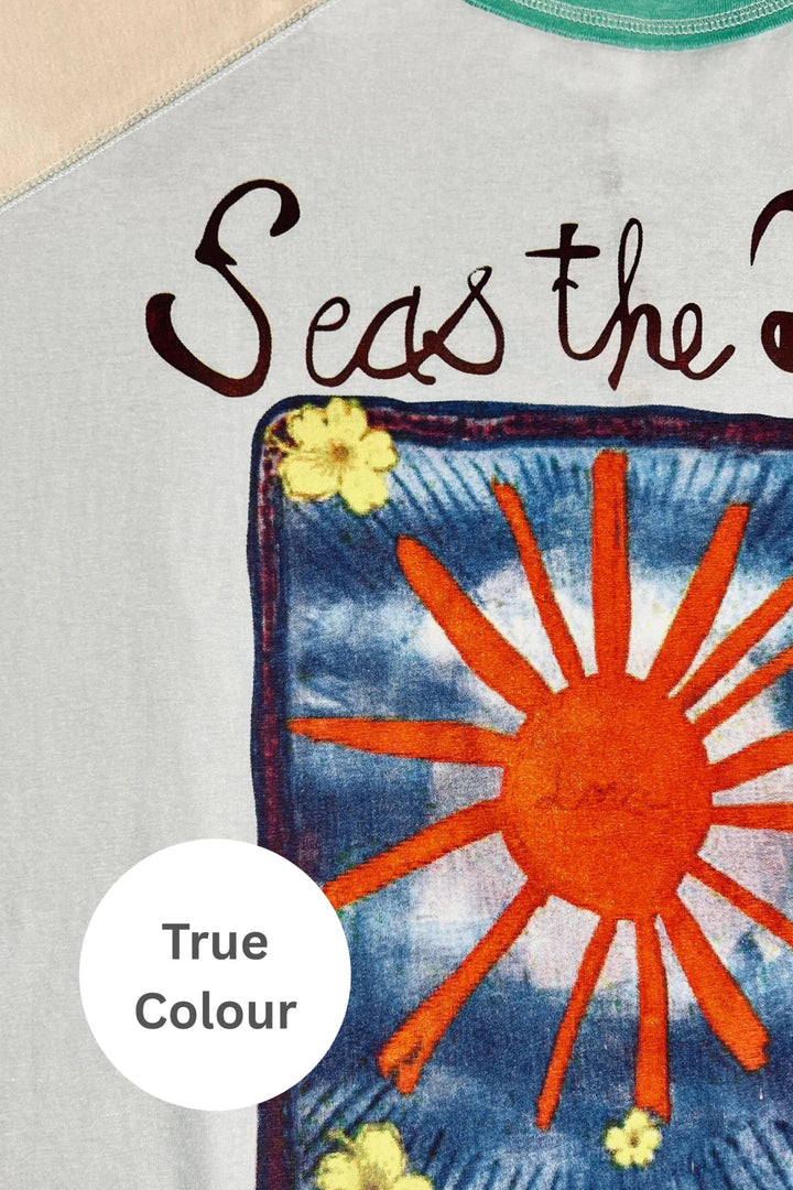 Sabbi Seas The Day Raglan Tee - Sky - Meadow Collectivegraphic tee