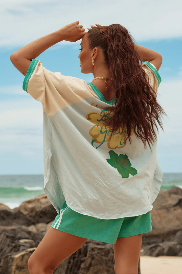 Sabbi Seas The Day Raglan Tee - Sky - Meadow Collectivegraphic tee