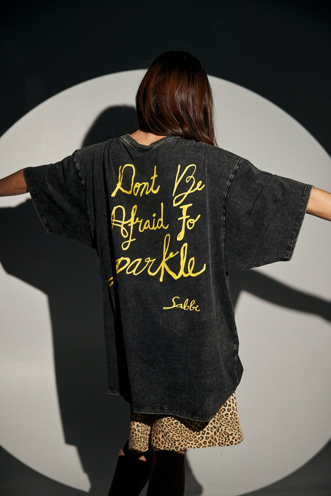 Sabbi Sparkle Titty Tee - Black - Meadow Collectiveoversized tee