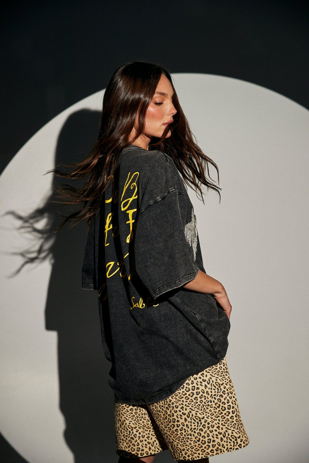 Sabbi Sparkle Titty Tee - Black - Meadow Collectiveoversized tee