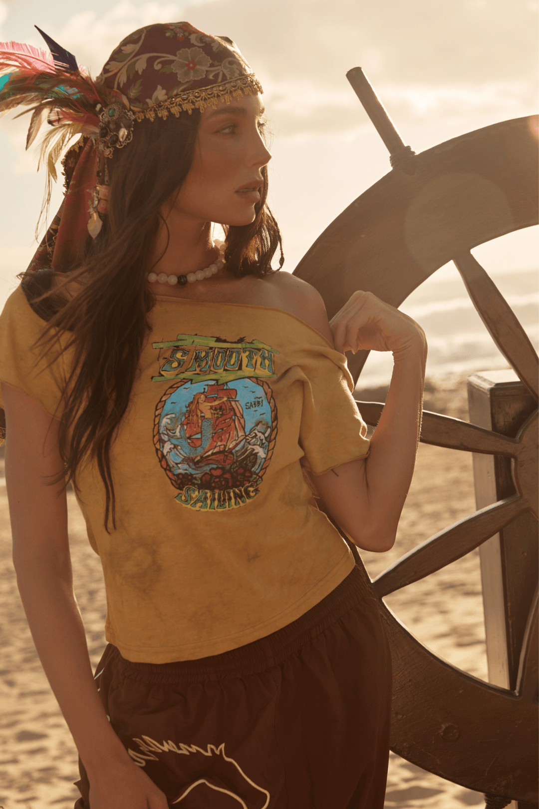 Sabbi The Aye Aye Off the Shoulder Tank - Meadow Collectivetank top