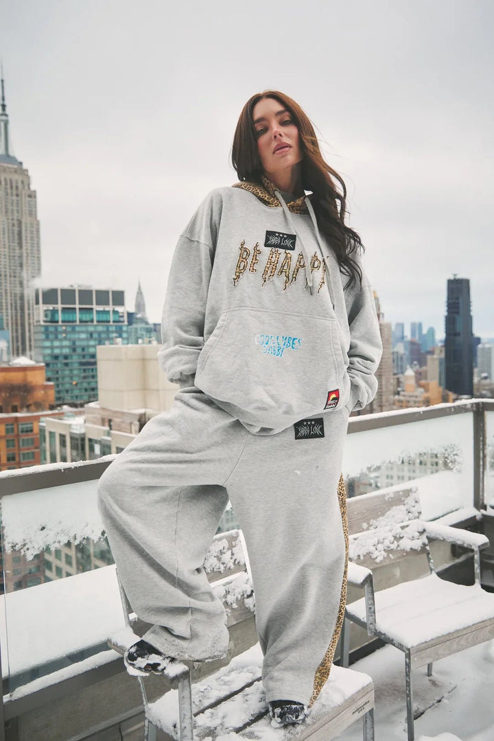 Sabbi The Be Happy Leopard Hoodie - Meadow Collectivehoodie
