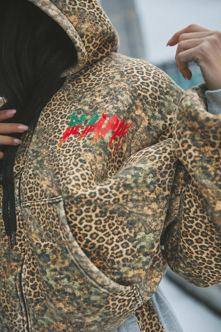 Sabbi The Be Happy Leopard Padded Bomber - Meadow Collectivebomber jacket