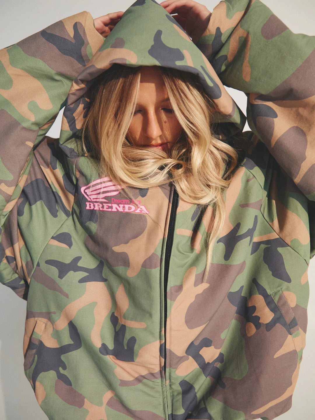 Sabbi The Be Kind Bomber Jacket - Camo - Meadow Collectivepuffer jacket